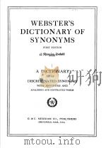 WEBSTER'S DICTIONARY OF SYNONYMS FIRST EDITION 1951 PDF电子版封面