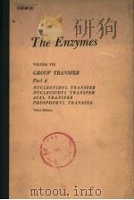 THE ENZYMES VOLUME VIII GROUP TRANSFER PART 4 THIRD EDITION PDF电子版封面 0121227081 PAUL D.BOYER