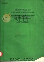 DICTIONARY OF ORGANIC COMPOUNDS FOURTH EDITION NINTH SUPPLEMENT PDF电子版封面