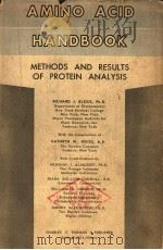 AMINO ACID HANDBOOK METHODS AND RESULTS OF PROTEIN ANALYSIS PDF电子版封面 RICHARD J.BLOCK KATHRYN W.WEI