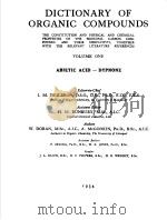 DICTIONARY OF ORGANIC COMPOUNDS HEILBRON PDF电子版封面 I.M.HEILBRON D.S.O. D.SC. P