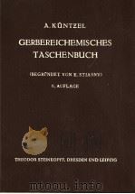 GERBEREICHEMISCHES TASCHENBUCH PDF电子版封面 A.KUNTZEL