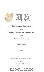 REPORTS AND PAQERS OF THE RESEARCH LABORATORY OF THE TANNERS. COUNCIL OF AMERICA INC.AT THE UNIVERSI PDF电子版封面