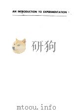 AN INTRODUCTION TO EXPERIMENTATION PDF电子版封面