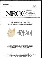 THE MINICOMPUTER AND COMPUTATIONS IN CHEMISTRY PDF电子版封面