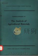 THE ANALYSIS OF AGRICULTURAL MATERIALS（ PDF版）