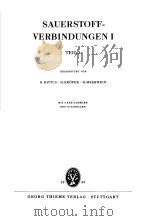 METHODEN DER ORGANISCHEN CHEMIE BAND Ⅵ/3 SAUERSTOFF-VERBINDUNGEN Ⅰ PDF电子版封面
