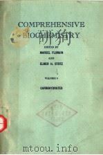 COMPREHENSIVE BIOCHEMISTRY VOLUME 5 PDF电子版封面 MARCEL FLORKIN AND ELMER H.STO