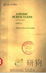 ANIONIC SURFACTANTS (IN TWO PARTS) PARTⅡ PDF电子版封面