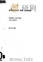 SCREENING FOR CANCER 1980 PDF电子版封面 0137967896 DAVID M.EDDY