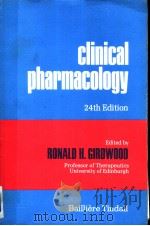CLINICAL PHARMACOLOGY 24TH EDITION PDF电子版封面 0702007811 R.H.GIRDWOOD