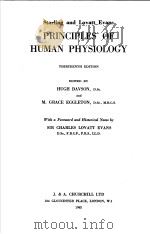 PRINCIPLES OF HUMAN PHYSIOLOGY THIRTEENTH EDITION 1962 PDF电子版封面