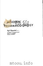 MODERN PHARMACOGNOSY PDF电子版封面