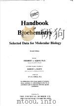 HANDBOOK OF BIOCHEMISTRY SELECTED DATA FOR MOLECULAR BIOLOGY SECOND EDITION PDF电子版封面