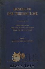HANDBUCH DER TUBERKULOSE I PDF电子版封面 PROF.DR.J.HEIN PROF.DR.DR.H.C
