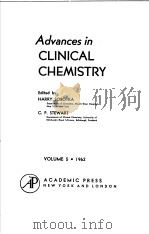ADVANCES IN CLINICAL CHEMISTRY VOLUME 5 PDF电子版封面 HARRY SOBOTKA C.P.STEWART