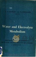 SYMPOSIUM ON WATER AND ELECTROLYTE METABOLISM AMSTERDAM 1960（1961 PDF版）