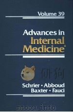 ADVANCES IN INTERNAL MEDICINE VOLUME 39 PDF电子版封面 0815183127