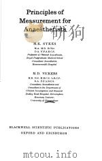 PRINCIPLES OF MEASUREMENT FOR ANAESTHETISTS 1970 PDF电子版封面 0632069104