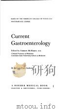 CURRENT GASTROENTEROLOGY PDF电子版封面 GORDON MCHARDY