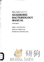 WADSWORTH ANAEROBICBACTERIOLOGY MANUAL PDF电子版封面 SUTTER V.L