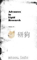 ADVANCES IN LIPID RESEARCH VOLUM 10 PDF电子版封面