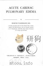 ACUTE CARDIAC PULMONARY EDEMA PDF电子版封面