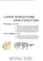 LIVER:STRUCTURE AND FUNCTION PDF电子版封面