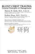 BLUNT CHEST TRAUMA GENERAL PRINCIPLES OF MANAGEMENT PDF电子版封面 0316495018