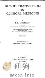 BLOOD TRANSFUSION IN CLINICAL MEDICINE PDF电子版封面 P.L.MOLLISON