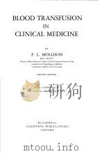 BLOOD TRANSFUSION IN CLINICAL MEDICINE PDF电子版封面 P.L.MOLLISON