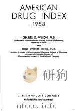 AMERICAN DRUG INDEX 1958 PDF电子版封面
