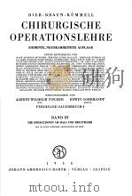 CHIRURGISCHE OPERATIONSLEHRE SIEBENTE,NEUBEARBEITETE AUFLAGE BAND Ⅲ PDF电子版封面