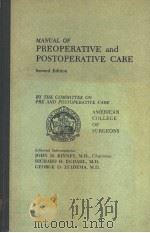 MANUAL OF PREOPERATIVE AND POSTOPERATIVE CARE SECOND EDITION PDF电子版封面 0721654401