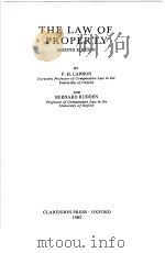 THE LAW OF PROPERTY SECOND SDITYION PDF电子版封面 0198761287 F.H.LAWSON AND BERNARD RUDDEN