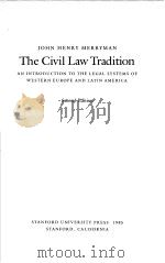 THE CIVIL LAW TRADITION SECOND EDITION PDF电子版封面 0804712476
