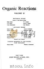 ORGANIC REACTIONS VOLUME 12（ PDF版）