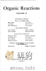 ORGANIC REACTIONS VOLUME 13（ PDF版）