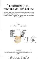 BIOCHEMICAL PROBLEMS OF LIPIDS PDF电子版封面 G.POPJAK E.LE BRETON