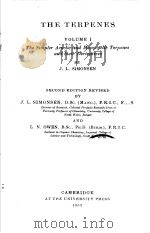 THE TERPENES VOLUME 1 PDF电子版封面 J.L.SIMONSEN