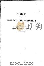 TABLE OF MOLECULAR WEIGHTS ACOMPANION VOLUME TO THE MERCK INDES NINTH EDITION PDF电子版封面