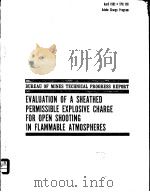 EVALUATION OF A SHEATHED PERMISSIBLE EXPLOSIVE CHARGE FOR OPEN SHOOTING IN PLAMMABLE ATMOSPHERES（ PDF版）
