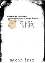 SYMPOSIUM ON “ROCK BOLTING” PDF电子版封面