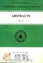 THE 15TH GENERAL MEETING OF THE INTERNATIONAL MINERALOGICAL ASSOCIATION ABSTRACTS VOL.2 PDF电子版封面