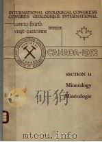 INTERNATIONAL GEOLOGICAL CONGRESS CONGRES GEOLOGIQUE INTERNATIONAL TWENTU-FOURTH VINGT-QUATRIEME SES PDF电子版封面