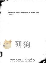 SOCIETY OF MINING ENGINEERS OF AIME 1971 VOL.2（ PDF版）
