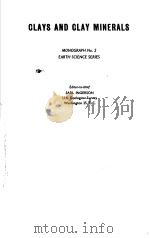 CLAYS AND CLAY MINERALS PDF电子版封面