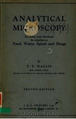 ANALYTICAL MICROSCOPY PDF电子版封面 T.E.WALLIS