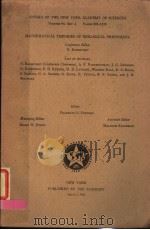 MATHEMATICAL THEORIES OF BIOLOGICAL PHENOMENA PDF电子版封面