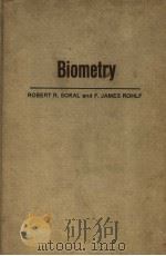 BIOMETRY PDF电子版封面 0716706636 ROBERT R.SOKAL AND F.JAMES ROH